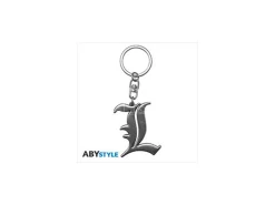 Abykey194 - Death Note - Portachiavi In Metallo 3d - L Simbolo Gadget