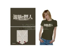 Attack On Titan Cadet Slim Fit Girl Taglia S T-Shirt Unekorn