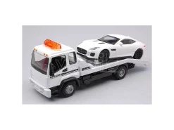 BBURAGO BU31419 PORTAUTO TOW TRUCK + JAGUAR F-TYPE 1:43 Modellino