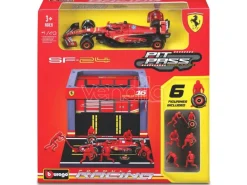 BBURAGO BU36862L DIORAMA PIT STOP 2024 SF-24 N.16 CHARLES LECLERC 1:43 Modellino