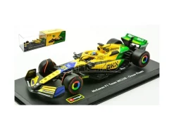 BBURAGO BU38215PM MCLAREN MCL 38 N.81 2nd MONACO GP 2024 O.PIASTRI-SENNA 30th SIGNAT.1:43 Modellino