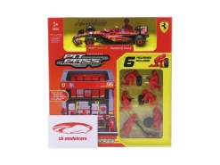 BBURAGO BU36862S DIORAMA PIT STOP 2024 SF-24 N.55 CARLOS SAINZ 1:43 Modellino