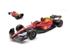 Bburago Bu16811sm Ferrari F1-75 N.55 Carlos Sainz  Monza 2022 75th Anniv.w/casco 1:18 Modellino