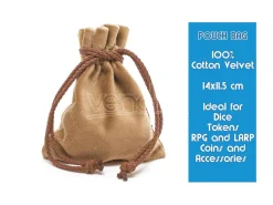 BEIGE VELVET POUCH ACCESSORI DM VAULT