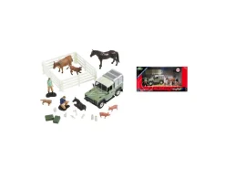 BRITAINS LC43385 LAND ROVER FARM SET 1:32 Modellino