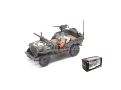 CARARAMA CA4-90141 JEEP 1/4 Ton.C/MITRAGLIA E FIGURA 1:43 Modellino