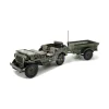 CARARAMA CANECAF-04 NECAF 1/4 TON MILITARY VEHICLE NL 1955 OPEN TOP + REMORQUE 1:43 Modellino