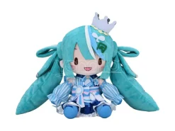 Character Vocal Series 01: Hatsune Miku Fuwa Petit Peluche Figura Hatsune Miku Lawson 50th Anniversary Special Live L 30 Cm Sega