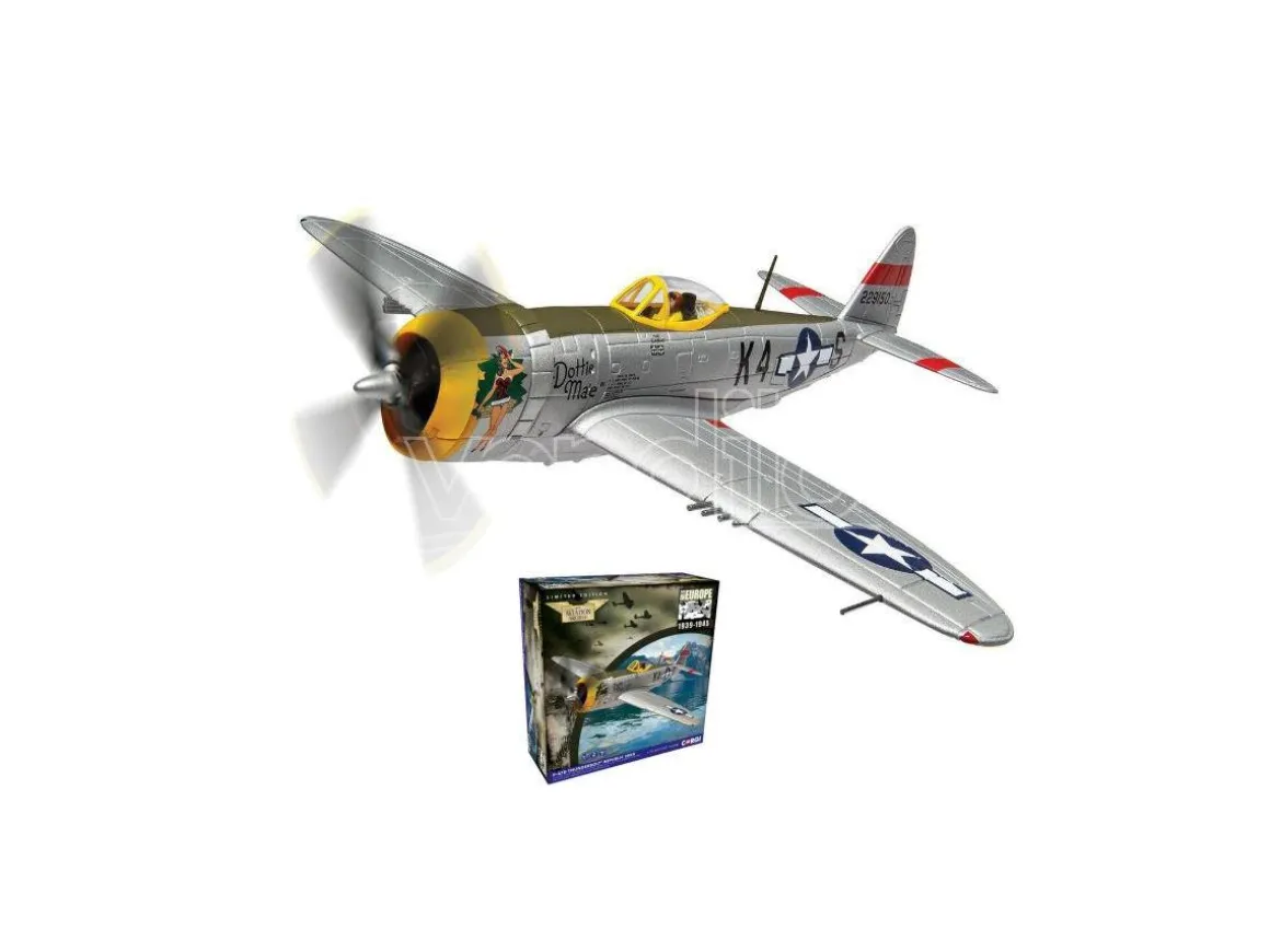CORGI AA33827 P-47D THUNDERBOLT REPUBLIC 28RA 42-29150/K4-S DOTTIE MAE KIT 1:72 Modellino