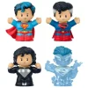 Dc Comics Fisher-price Little People Da Collezionemini Figures 4-pack Superman: Through The Ages 7 Cm Mattel