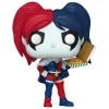 Dc Comics: Harley Quinn Takeover Pop! Heroes Vinile Figura Harley Con Pizza 9 Cm Funko