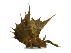 D&d Icons Of The Realms Premium Miniature Pre-painted Adulto Gold Dragon 25 Cm Wizkids