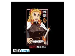 DEMON SLAYER - Unisex blackTshirt - Rengoku S2
