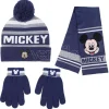 Disney Mickey Mouse Set Invernale Sciarpa Cappello Guanti Cerdà