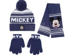 Disney Mickey Mouse Set Invernale Sciarpa Cappello Guanti Cerdà