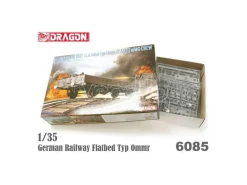 DRAGON D6085 GERMAN RAILW.FLATBED OMMR + MG CREW KIT 1:35 Modellino