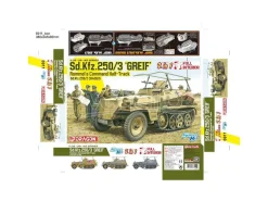 DRAGON D6911 SD.KFZ.250/3 GREIF 2 IN 1 KIT 1:35 Modellino