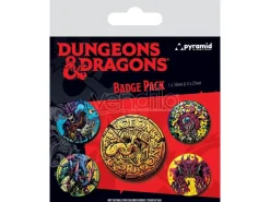 Dungeons & Dragons Pin-Back Buttons 5-Pack Beastly Pyramid International