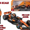 F1 Mc Laren Mcl38 Con Norris Figura - 1:24 Die-cast Model Modelli In Scala Bburago