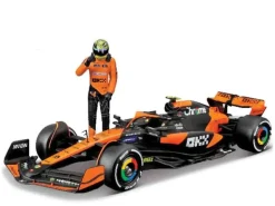 F1 Mc Laren Mcl38 Con Norris Figura - 1:24 Die-cast Model Modelli In Scala Bburago