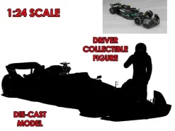 F1 Mercedes W14 E Perfomance 2023 Con Hamilton Figura - 1:24 Die-cast Model Modelli In Scala Bburago