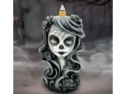 FLOR DE MUERTE BACKFLOW INCENSE BURNER Brucia Incenso NEMESIS NOW