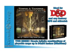 GIANT BOOK OF BATTLEMATS TOWNS & TAVERNS ACCESSORI DM VAULT