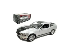 Greenlight Green13673 Shelby Gt500 2011 Ingot Silver Con Black Stripes 1:18 Modellino