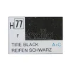 Gunze GU0077 TIRE BLACK MATT  ml 10 Pz.6 Modellino
