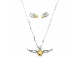 Harry Potter Boccino D'oro Collana E Orecchini Set The Carat Shop