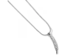 Harry Potter Collana placcata Argento con Ciondolo a Piuma 40,6 cm Carat Shop