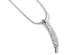 Harry Potter Collana placcata Argento con Ciondolo a Piuma 40,6 cm Carat Shop