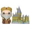 Harry Potter Funko POP Citta Vinile Figura Silente con il Castello di Hogwarts 9 Cm