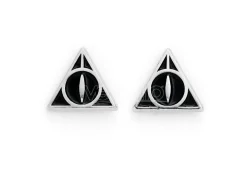 Harry Potter Orecchini Doni Della Morte Black (silver Plated) Carat Shop, The