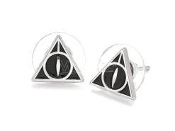 Harry Potter Orecchini Doni Della Morte Black (silver Plated) Carat Shop, The