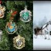 Harry Potter Ornamenti Natale Set 5 Stemmi Casate Di Hogwarts Noble Collection