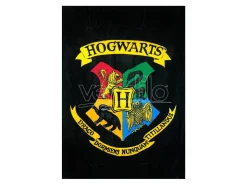 Harry Potter Telo Mare Asciugamano Nero con Stemma Hogwarts Groovy
