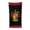 Harry Potter Telo Mare Asciugamano Nero Stemma Grifondoro Cotone 75x150 cm Groovy