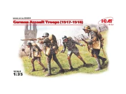 ICM ICM35291 GERMAN ASSAULT TROOPS 1917-1918 4 FIGURES KIT 1:35 Modellino