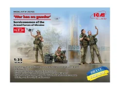 ICM ICM35755 WAR HAS NO GENDER FEMALE SERVICEMEN OF THE ARMED FORCES OF UKR. KIT 1:35 Modellino