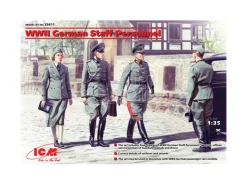 ICM ICM35611 WWII GERMAN STAFF PERSONNEL 4 FIGURES KIT 1:35 Modellino