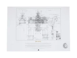 Il Signore Degli Anelli Blueprint Art Print The Stable Of Edoras 59 X 42 Cm Weta Workshop