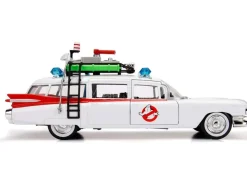 Jada Cadillac Ghostbustoers Ecto-1 1959 Die Cast 1:24 Funzionamento A Ruota Libera
