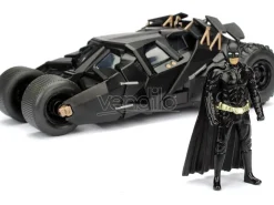 JADA TOYS Batman Batmobile Il Cavaliere Oscuro con Personaggio Die Cast 1:24