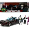 Jada Toys Jada253215011 Batmobile 1966 Con Figura Batman, Robin, The Penguin, The Joker 1:24 Modellino