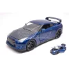 JADA TOYS JADA97036 BRIAN S NISSAN GT-R 2009 FAST & FURIOUS 7 BLUE 1:24 Modellino