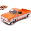 JADA TOYS JADA33612 CHEVROLET C-10 PICK UP 1985 ORANGE/GREY 1:24 Modellino