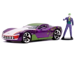 JADA TOYS JADA52016 CHEVROLET CORVETTE STINGRAY THE JOKER 2009 PURPLE/GREEN/WHITE 1:32 Modellino