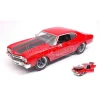 JADA TOYS JADA03009 DOM'S CHEVROLET CHEVELLE 1970 FAST & FURIOUS RED W/BLACK STRIPES 1:24 Modellino