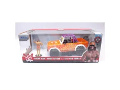 Jada Toys Jada32046 Ford Bronco 1973 W/macho Man Figura Orange/purple/white 1:24 Modellino